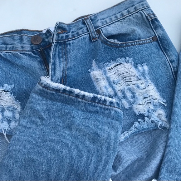 One Teaspoon Distressed Denim Awesome Baggies - Picture 8 of 8